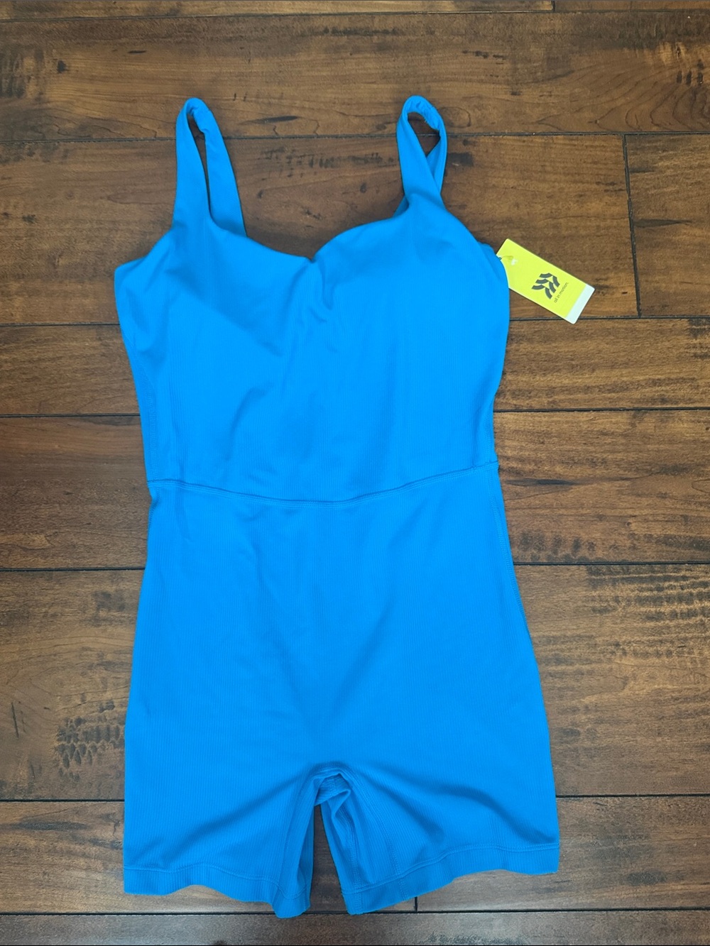 Bright Blue Ribbed Romper